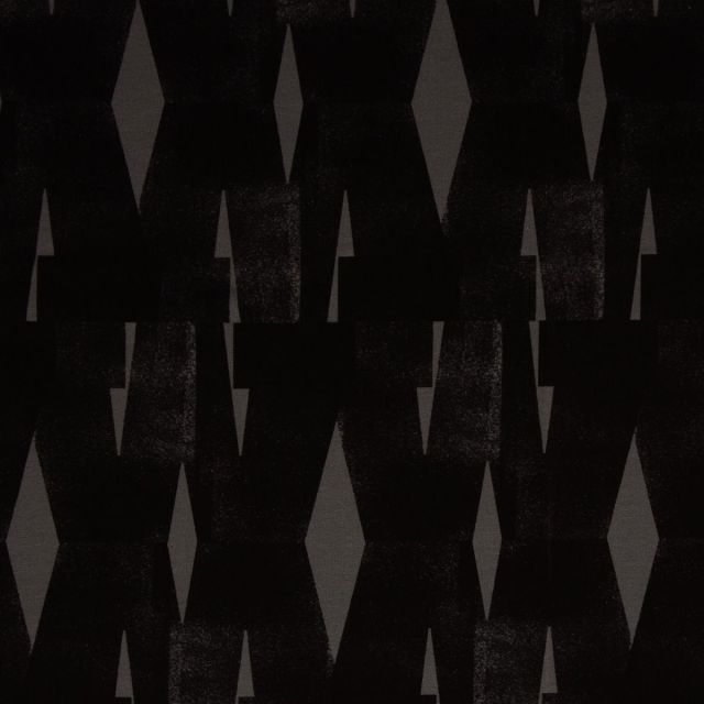 "Dam It" by Thorsten Berger - Coordinate Fabrc Black and Charcoal Pattern