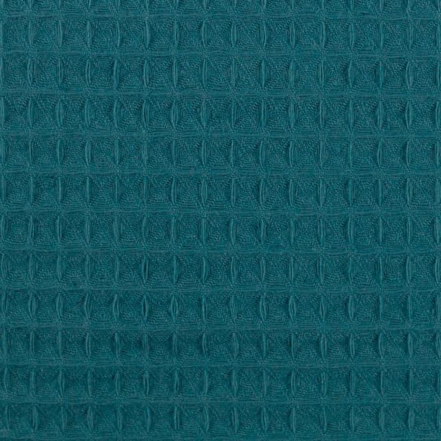 "Nelson"Waffle Cotton - Petrol Col. 748 (100% Cotton / Woven)