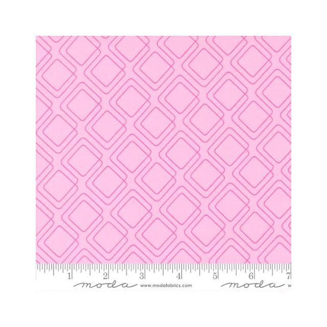 100% Cotton - Rainbow Sherbet Geometric Squares by Sariditty for Moda - Cotton Candy Pink Col. 39