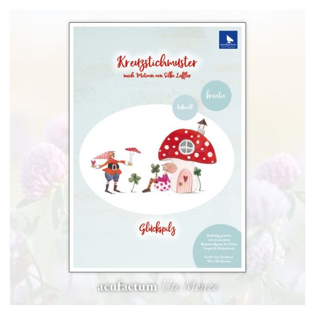 Cross Stitch Pattern - Lucky Mushroom by Acufactum (Printed)