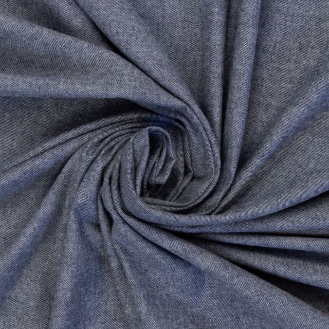 Cotton Flannel "Hudson" - Twill Weave Light Blue (Single Sided Brushed)