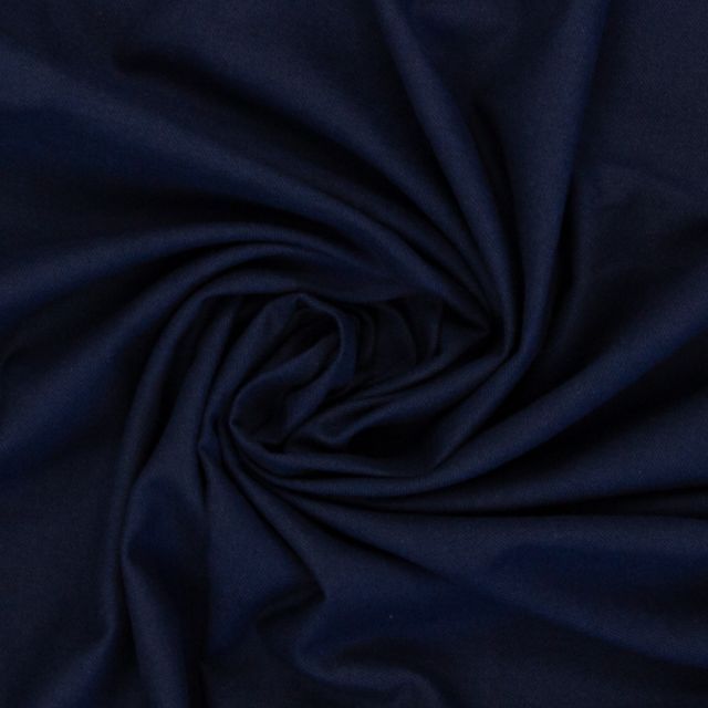 Cotton Flannel "Hudson" - Twill Weave Dark Blue (Single Sided Brushed)