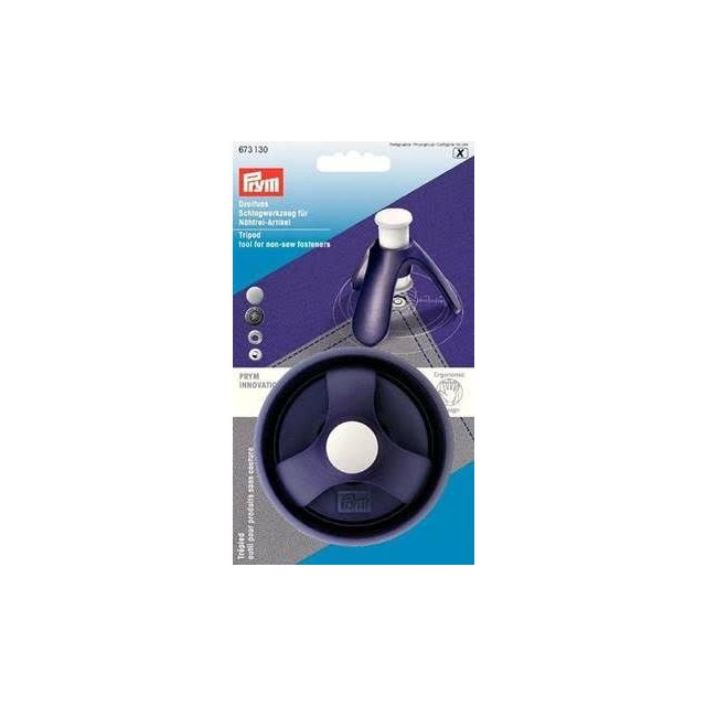 Tripod - Tool for Non-Sew Fasteners, Winner of Reddot Design Award, (Fastener/Eyelet tools not included.) by Prym