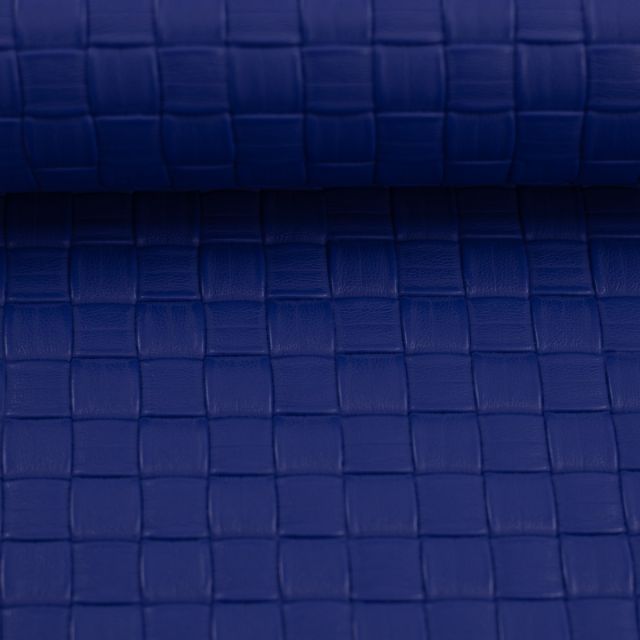"VENUS" Textured Faux Leather - Royal Blue by SWAFING (Pre-Cut Panel 50 x 150cm)