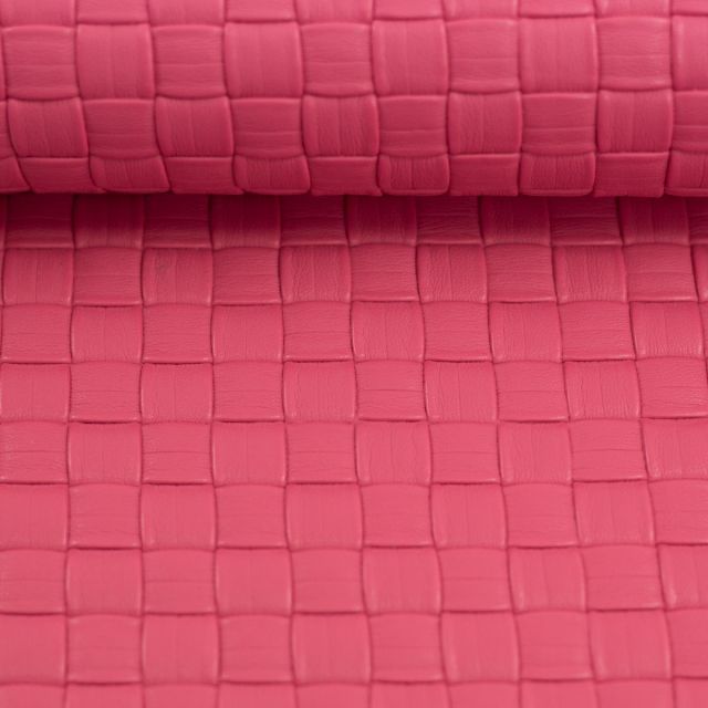 "VENUS" Textured Faux Leather - Pink by SWAFING (Pre-Cut Panel 50 x 150cm)