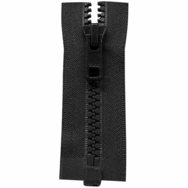 One Way Separating Zipper - Activewear - Black
