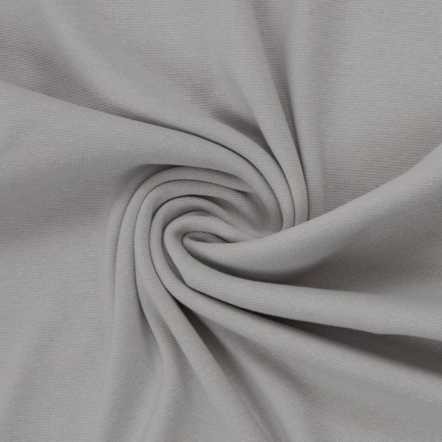 Smooth Medium Weight Ribbing  "Nanni" Solid - Pebble Grey (Col. 183)  Extra Wide 95cm Tube