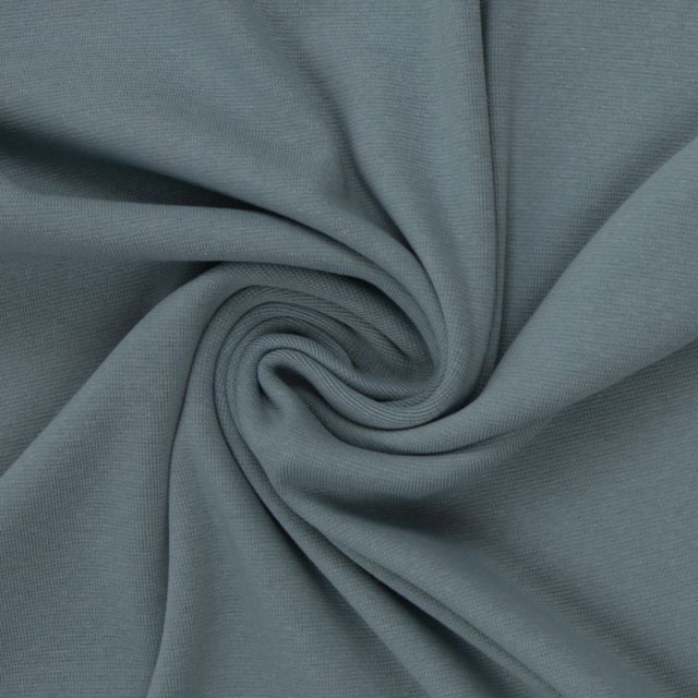 Smooth Medium Weight Ribbing  "Nanni" Solid - Blue Haze (Col. 257)  Extra Wide 95cm Tube