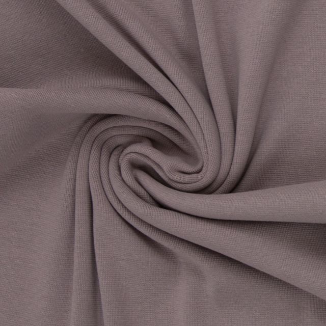 Smooth Medium Weight Ribbing  "Nanni" Solid - Pale Mauve (Col. 436)  Extra Wide 95cm Tube