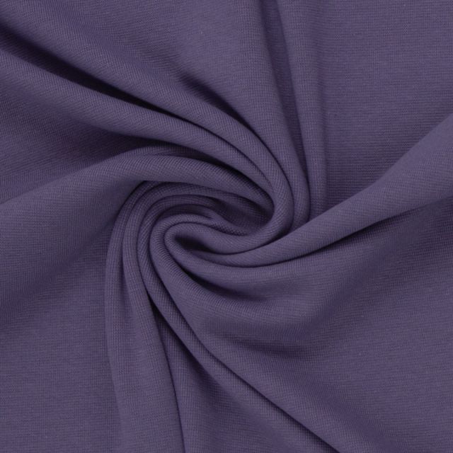 Smooth Medium Weight Ribbing  "Nanni" Solid - Lilac (Col. 645)  Extra Wide 95cm Tube