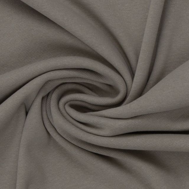 Smooth Medium Weight Ribbing  "Nanni" Solid - Beige (Col. 676)  Extra Wide 95cm Tube