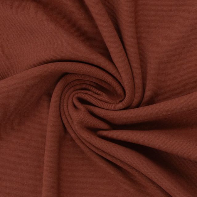 Smooth Medium Weight Ribbing  "Nanni" Solid - Terra (Col. 715)  Extra Wide 95cm Tube
