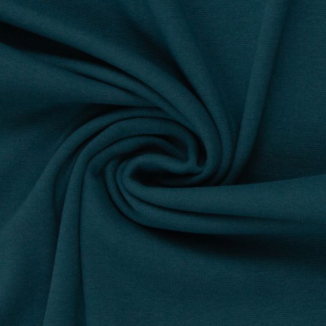 Smooth Medium Weight Ribbing  "Nanni" Solid - Deep Teal (Col. 749)  Extra Wide 95cm Tube
