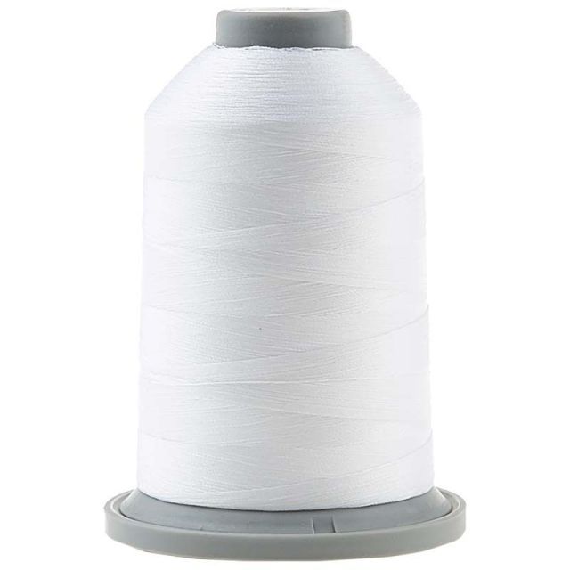 WHITE - Glide King Spool 5000m Polyester Thread with high sheen