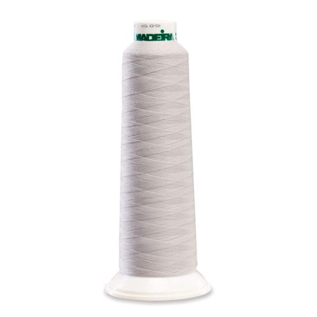 Madeira 8686 Polyester Serger Thread, Silver 2000 Yd Cone