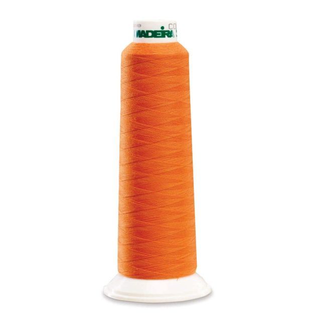 Madeira 8765 Polyester Serger Thread, Orange 2000 Yd Cone