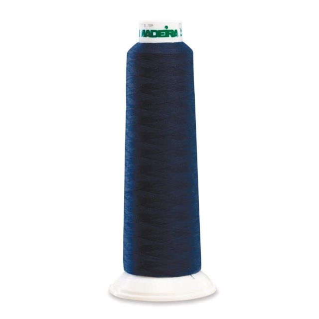 Madeira 8965 Polyester Serger Thread, Navy 2000 Yd Cone