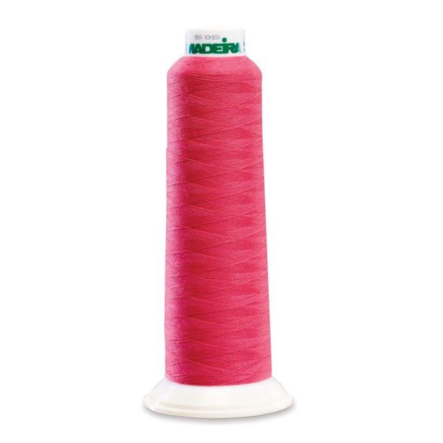 Madeira 9090 Polyester Serger Thread, Dark Pink 2000 Yd Cone