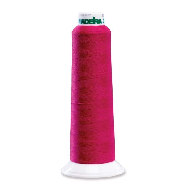 Madeira 9100 Polyester Serger Thread, Fuschia 2000 Yd Cone