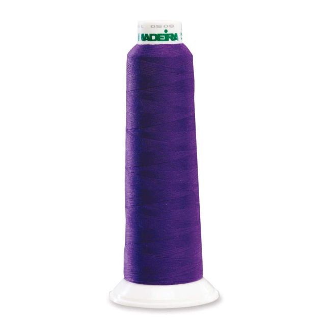 Madeira 9922 Polyester Serger Thread, Purple 2000 Yd Cone