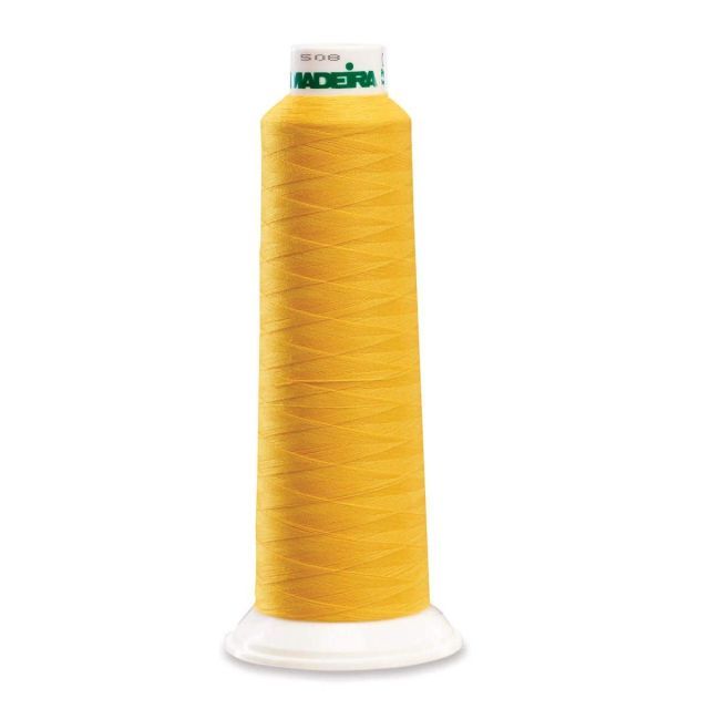 Madeira 9951 Polyester Serger Thread, Mustard 2000 Yd Cone