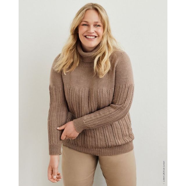 Size 36/38 - Women's Sweater - Cool Wool Big - Pattern + Yarn Bundle