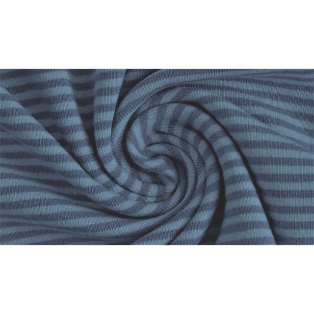 BOLT END - 170CM - Mini Stripes 2mm - Dark Jeans and Blue - Yarn Dyed