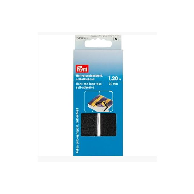 PRYM - Velcro Tape Black (Self Adhesive) 120cm x 20mm - (968646)