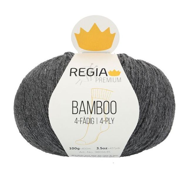 REGIA 4-Ply BAMBOO 100g -  Anthracite Grey