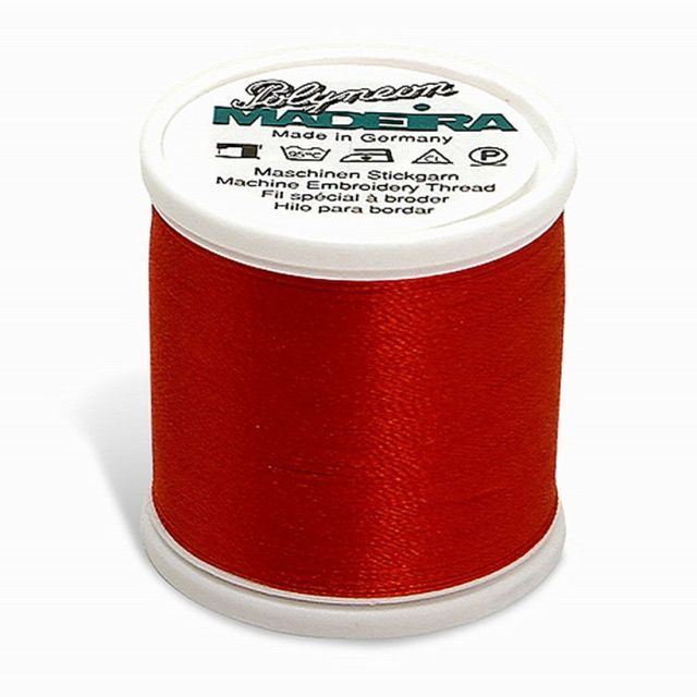 Madeira - 98451637 - Embroidery Thread - POLYNEON 40 FOXY RED 440YD/400M  - Mimifabrics Canada