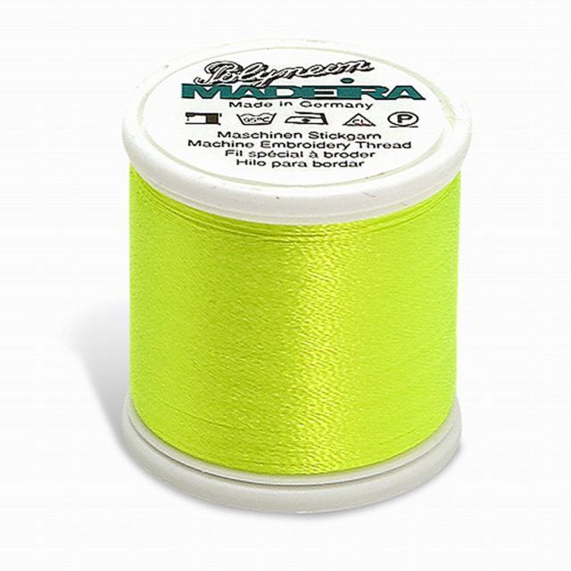 Madeira - 98451823 - Embroidery Thread - POLYNEON 40 NEON LEMON 440YD/400M  - Mimifabrics Canada