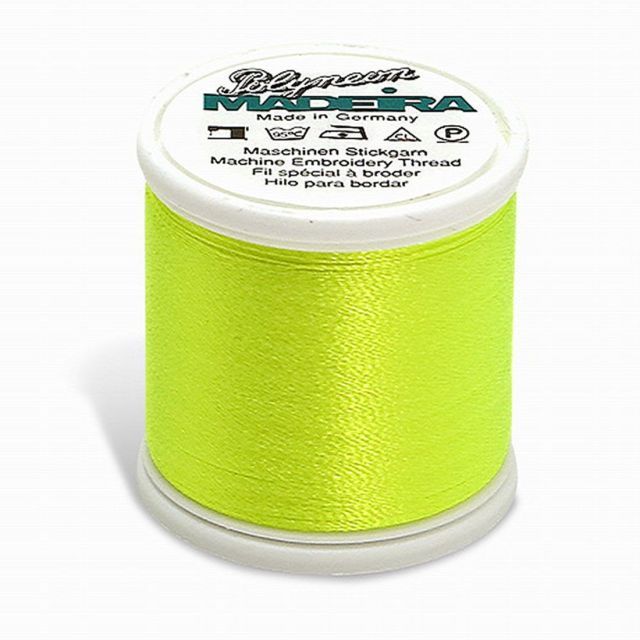 Madeira - 98451823 - Embroidery Thread - POLYNEON 40 NEON LEMON 440YD/400M  - Mimifabrics Canada