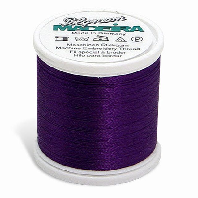 Madeira - 98451922 - Embroidery Thread - POLYNEON 40 DARK PURPLE 440YD/400M  - Mimifabrics Canada