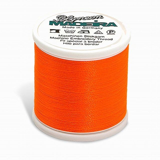 Madeira - 98451946 - Embroidery Thread - POLYNEON 40 NEON ORANGE 440YD/400M  - Mimifabrics Canada