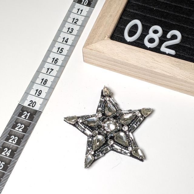 Patch 082 - Jewel Star 7x7cm - Sew On