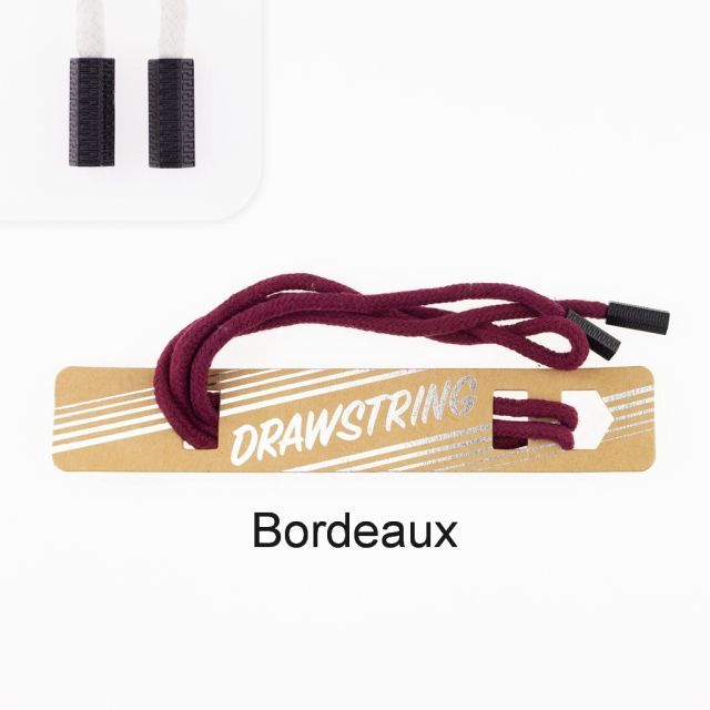 Bordeaux - 5mm Cording with Black Hexagon Cord End
