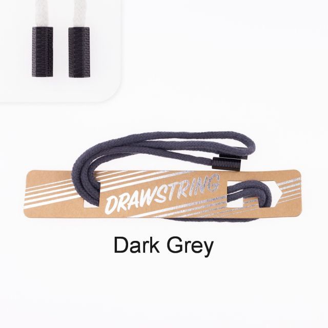 Dark Grey - 5mm Cording with Black Hexagon Cord End col. 412