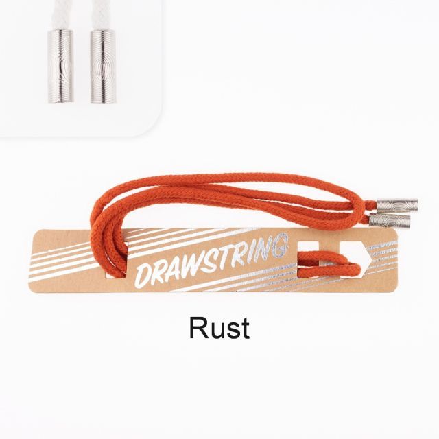 Rust Red - 5mm Cording with Silver Cord End col. 436