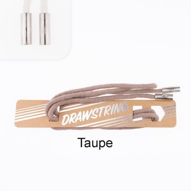 Taupe - 5mm Cording with Silver Cord End col. 439