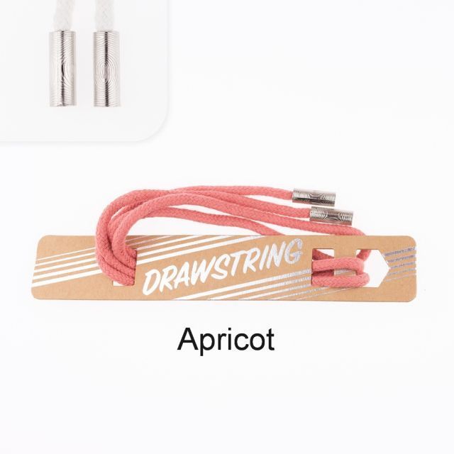 Apricot- 5mm Cording with Silver Cord End col. 442