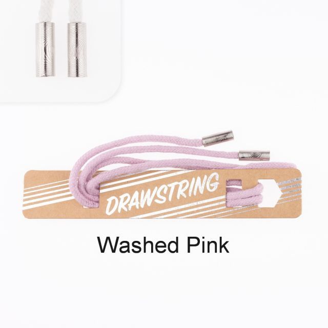 Washed Pink - 5mm Cording with Silver Cord End col. 448