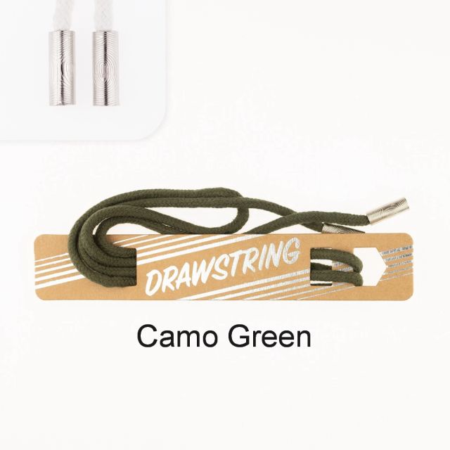 Camo Green - 5mm Cording with Silver Cord End col. 449