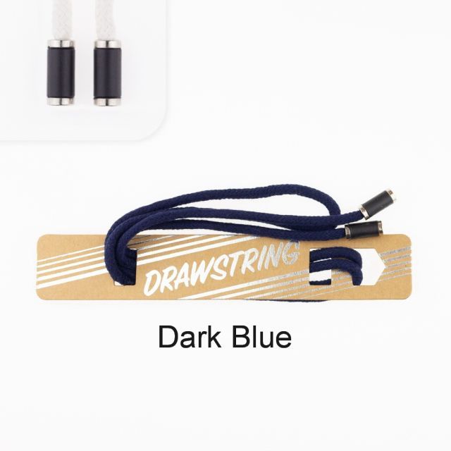 Dark Blue - 5mm Cording with Black with Silver Trim Cord End