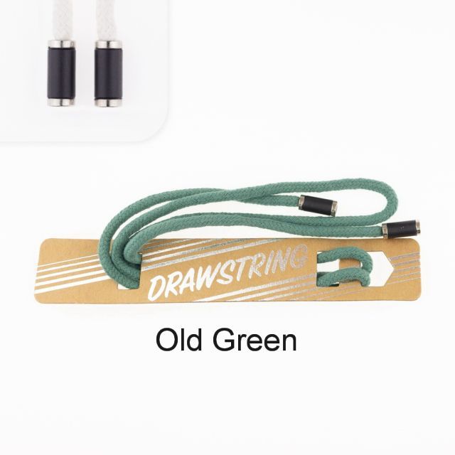 Old Green - 5mm Cording with Black with Silver Trim Cord End