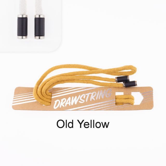 Old Yellow - 5mm Cording with Black with Silver Trim Cord End