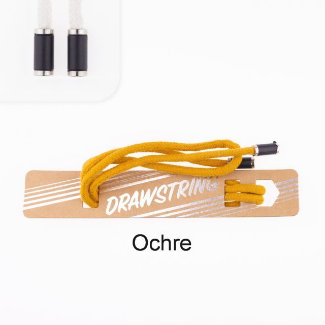 Ochre - 5mm Cording with Black with Silver Trim Cord End col. 472