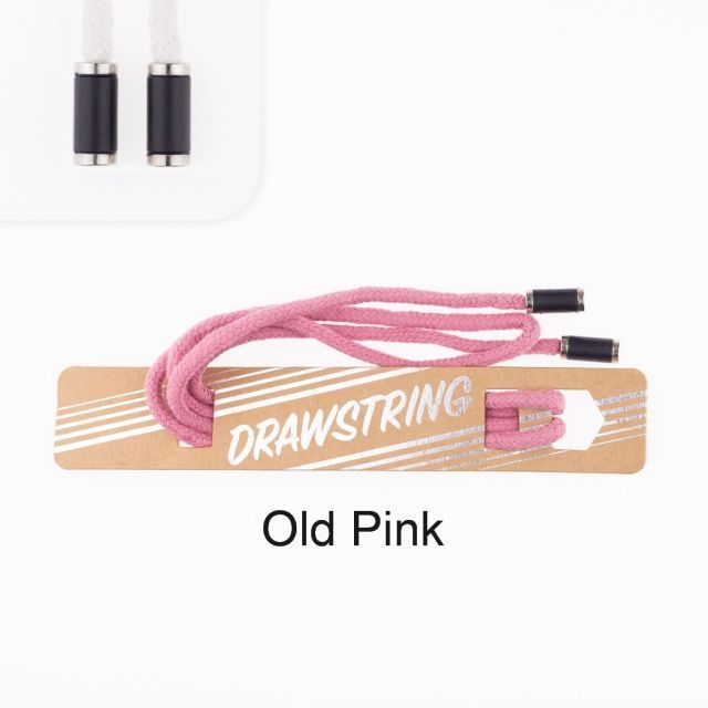 Old Pink- 5mm Cording with Black with Silver Trim Cord End col. 475