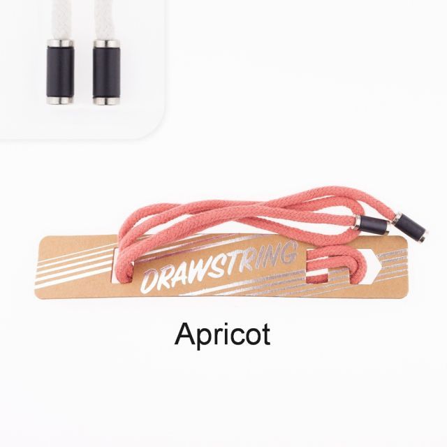 Apricot- 5mm Cording with Black with Silver Trim Cord End col. 476