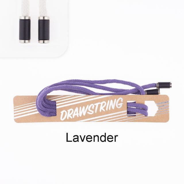 Lavender- 5mm Cording with Black with Silver Trim Cord End col. 484