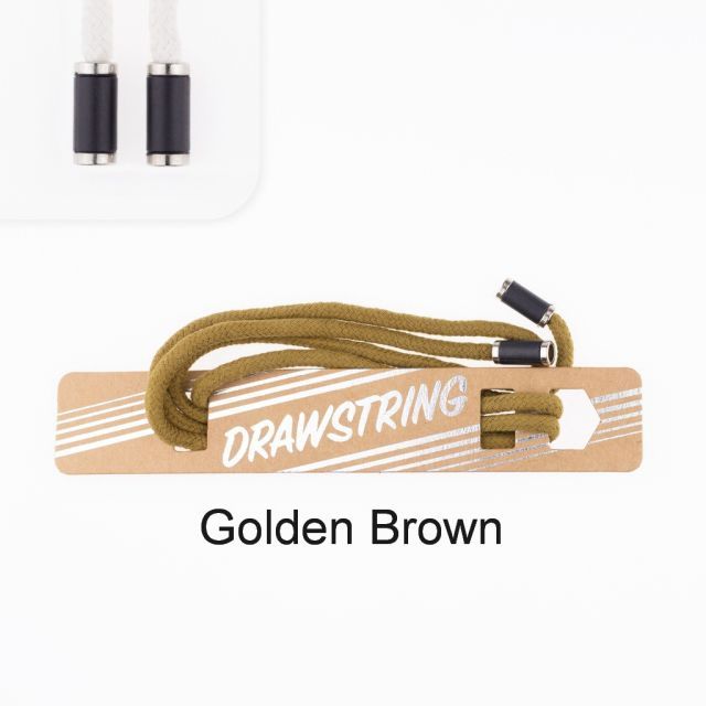 Golden Brown - 5mm Cording with Black with Silver Trim Cord End col. 488